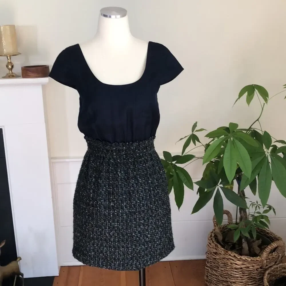 JCrew Dress blue top wool skirt, 0